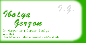 ibolya gerzon business card